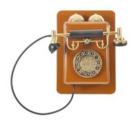 LRXIYODE Teléfono Fijo Hierro Antiguo Montado Pared Teléfono Antiguo de Pared Exhibición Permanente Decoración Retro para Hogar y Estudio