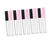LRXIYODE Tubos Labiales Vacíos Brillo De Labios 20 Piezas 2.5ml Transparentes Para Maquillaje Viaje Tapa Rosa y Negra