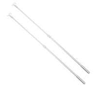 LRXIYODE Varilla Tiradora Ajustables de Cortina Larga de Aleación de Aluminio en Color Claro, Paquete de 2 Piezas para Persianas Venecianas Hogar