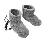 LRXIYODE Zapatos Calefactables Usb Para Hombre Calentadores De Pies De Felpa Suave Recargables Antideslizantes y Cómodos Para Invierno Suministro De Calor Para Uso Diario