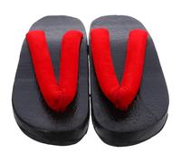 LRXIYODE Zuecos Creativos de Madera para Hombre Sandalias de Verano Tipo Zueco Talla 40 Color Rojo Puro Suela Antideslizante Pantuflas Transpirables y Cómodas para Uso Diario