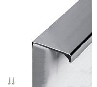 LRYELWA 1 Pcs Manijas de Cocina Tiradores invisibles para Muebles,Manijas de Puertas de Armarios de Aleación de Aluminio,para Cajones de Gabinete,Dormitorio,con Tornillos (Length 150mm,Gray)