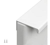 LRYELWA 1 Pcs Manijas de Cocina Tiradores invisibles para Muebles,Manijas de Puertas de Armarios de Aleación de Aluminio,para Cajones de Gabinete,Dormitorio,con Tornillos (Length 1500mm,White)