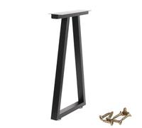 LRYELWA 1 Pcs Patas Trapezoidales de Mesa Patas para Muebles de Hierro en Estilo Industrial,Marco de Metal,para Mesas de Comedor Estructura,Escritorio,Mesa de Centro,con Tornillos (30x72.5cm)