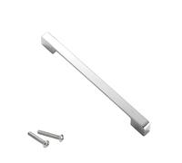 LRYELWA 1 x Tiradores para Muebles de Cocina,Manija de Gabinete,Aleación de Zinc,Perillas de Cajones,Tirador de Barra para de Puerta Armario,Baño,Dormitorio,Tornillos (Hole Center 96mm,Plateado)