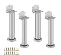 LRYELWA 4 Piezas Patas de Muebles de Altura Ajustable,Pies Ajustables,Patas de Repuesto para Sofás,Pies de Soporte para Mesa,Escritorio,Armario,Marco de Mesa,con Tornillos (8cm-12cm,Gris)