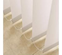 LRYELWA Cortina Lamas Verticales Blanco,Persianas Venecianas Translúcida de Tela de Poliéster,Estores de Filtrado de Luz para Ventanas,Balcón,Personalizadas Color,Ancho x Alto (150cm x 250cm)