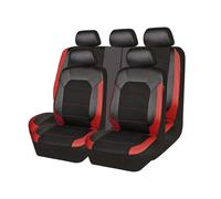LRYQ 9 Piezas Juego De Fundas De Asiento para BMW E39 F10 E60 F30 E46 E36 X1 E84 E90 Serie 1, Funda De Asiento De Cuero PU Universal, Protector De Asiento De Coche Impermeable,E Red