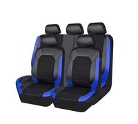 LRYQ 9 Piezas Juego De Fundas De Asiento para BMW E39 F10 E60 F30 E46 E36 X1 E84 E90 Serie 1, Funda De Asiento De Cuero PU Universal, Protector De Asiento De Coche Impermeable,B Blue