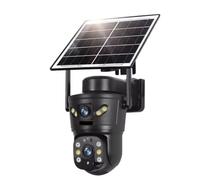 LS Vision - Cámara de seguridad solar 2K 4MP, WiFi, PTZ 355°, visión nocturna 40m, audio bidireccional, detección PIR, IP66, batería 6000mAh