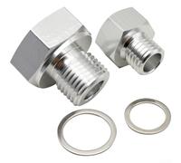 LS1 Adaptador de presión de aceite para rosca m16 para sensor de temperatura de refrigerante 1/8 puerto NPT metal plateado
