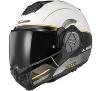 LS2 FF906 Advant Iron Casco, negro-blanco, tamaño 2XL para Hombres