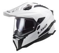 LS2 MX701 Explorer Solid Casco de motocross, blanco, tamaño XL para Hombres