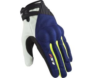 LS2 70011F0126M Guantes Moto Dart 2, Hombre, Azul/Amarillo, M