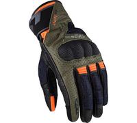 LS2 Air Raptor Guantes de moto de malla perforada, negro-naranja-marrón-beige, tamaño M para Hombres