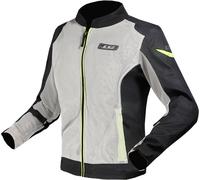 LS2 Airy Chaqueta textil de moto para mujer, negro-gris-amarillo, tamaño S