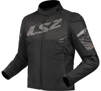 LS2 Apex Chaqueta textil impermeable para mujer, negro-gris, tamaño 3XL