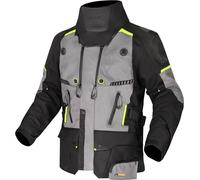 LS2 Apollo - Chaqueta de motorista para hombre, impermeable, 3 capas, clase de protección AAA, Black Dark Grey H-V YELLOW, XL