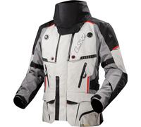 LS2 Apollo Chaqueta textil impermeable Motocycle, negro-gris-rojo, tamaño XL para Hombres
