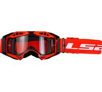 LS2 Aura Enduro Series Gafas de motocross, rojo, Talla única
