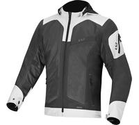 LS2 Bolton Air Chaqueta Textil de Motocicleta Impermeable, verde/gris, Talla M