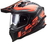 LS2, casco cross moto Explorer Alter mat black fluo orange, XS