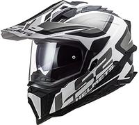 LS2, casco cross moto Explorer Alter mat black white, XS