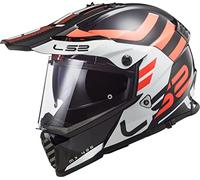 LS2, Casco cross moto Pioneer Adventurer Black White, XS