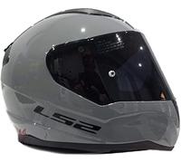 LS2 Casco de moto FF353 Rapid, casco integral para motocicleta, deportivo, carrera de color gris con visera oscura (S)