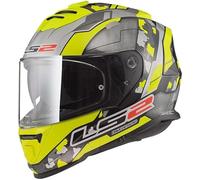 LS2 Casco integral FF800 Storm II gris / amarillo neón mate L Cyborg