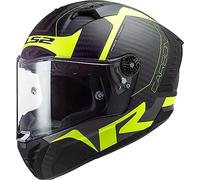 LS2, casco integral moto Thunder Carbon Racing black mat yellow, XS