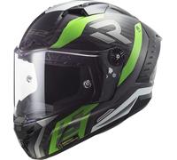 LS2, casco integral moto Thunder Carbon Supra FF805 green white, XXL