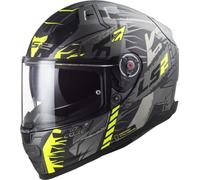 LS2, Casco integral moto VECTOR II Techbot, titanium yellow S