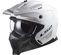 LS2, Casco Jet Modular Moto Drifter Solid White 2206, S