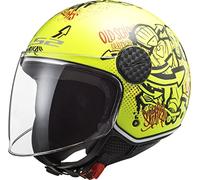 LS2, casco jet moto Sphere lux skater HV yellow, XXL
