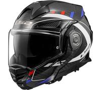 LS2 FF901 Advant X Future Carbon Casco, negro-blanco-azul, tamaño S para Hombres