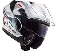 LS2, Casco Modular Moto Valiant II HUB Blanco Gris, XS