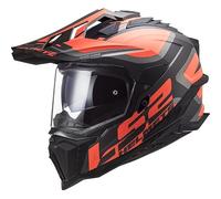 LS2, Casco Moto Cross Explorer Alter Matt Black Fluo Orange