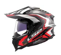 LS2, Casco Moto Cross Explorer Carbon Frontier II Gloss Red, M