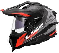 LS2, Casco Moto Cross EXPLORER HEXA Black Red Grey, L