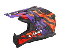 LS2, Casco Moto Cross FAST II GROTESK Purple Orange, XL