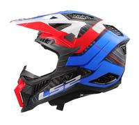 LS2, Casco Moto Cross MX703 X-FORCE GALUO White Red Blue, S