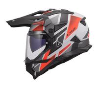 LS2, Casco Moto Cross PIONEER II BLOCK Grey Red, XXL