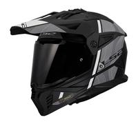 LS2, Casco Moto Cross PIONEER II HILL Matt Black White, L