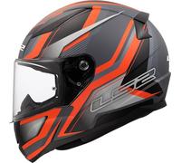 LS2, Casco Moto Integral RAPID II FLITZ Matt Orange Grey, M