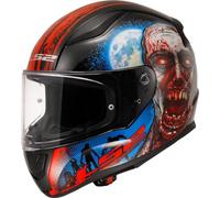 LS2 FF353 Rapid II Zombie Casco, negro-rojo-azul, tamaño XL para Hombres