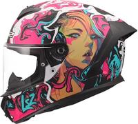 LS2, Casco Moto Integral RAPID III CYBERG Purple Cyan, S