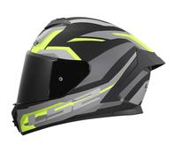 LS2, Casco Moto Integral RAPID III HYPER Black HV Yellow, M