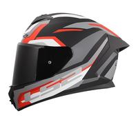 LS2, Casco Moto Integral RAPID III HYPER Black Red, XS