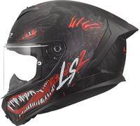 LS2, Casco Moto Integral RAPID III KAIJU II Black Red White, XS